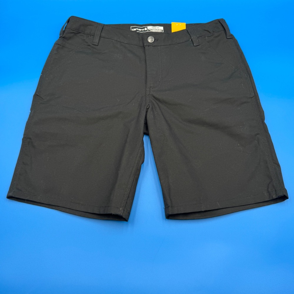 Carhartt Womens Black‎ Loose Fit 10 Inch Inseam Work Shorts Size 12